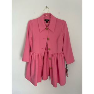 HALOGEN x ATLANTIC PACIFIC Pink Peacoat Size Small NWT